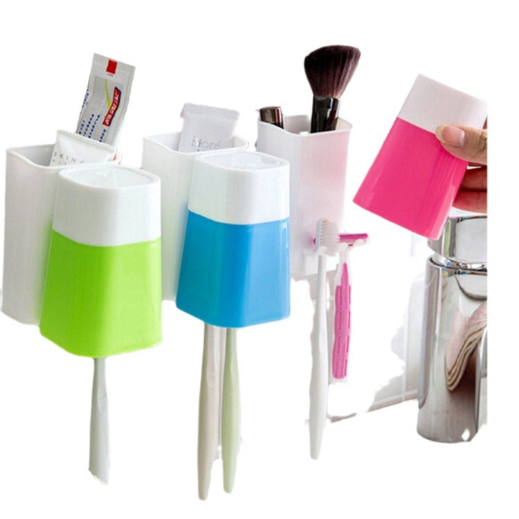 Adhesivo de fábrica bayoneta cepillo de dientes titular traje de lavado enjuague bucal taza de cepillo de dientes pasta de dientes estante de almacenamiento caja de cepillo de dientes