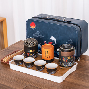Travel tea set suit portable kung fu tea set outdoor Express Cup business hand gift wholesale customized logo