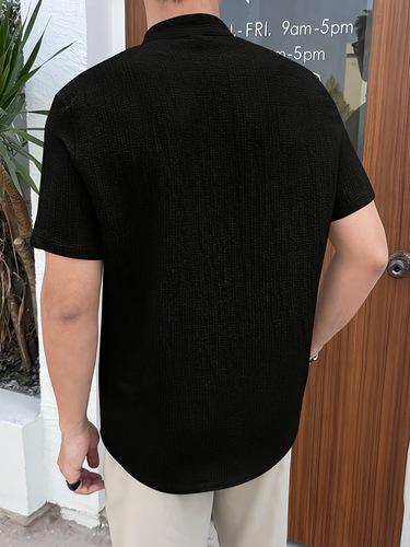 Polyester Classic Casual Shirt Lightweight Polyester's Cross-Border