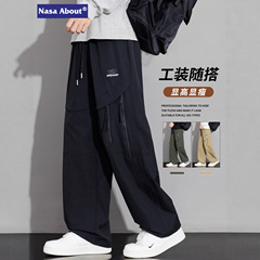 NASA春秋季男士2025新款冲锋裤宽松宽松休闲裤美式潮流工装运动裤
