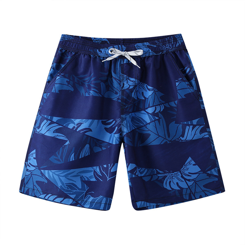 Pantalones de playa de poliéster personalizados cinco pantalones cortos de piel de桃o rápido secado digital impresión de pantalones de playa para dibujar logotipo personalizado