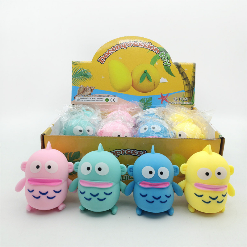 Unzip the Ugly Fish Monster, Creative and Cute Ugly Fish Monster Tpr Soft Plastic Flour Toy Cross-Border Wholesale