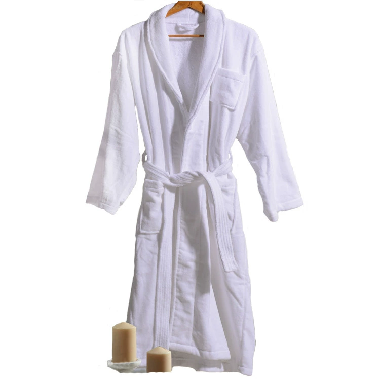 Velvet cotton white bathrobe, towel, custom-made, increased thickness