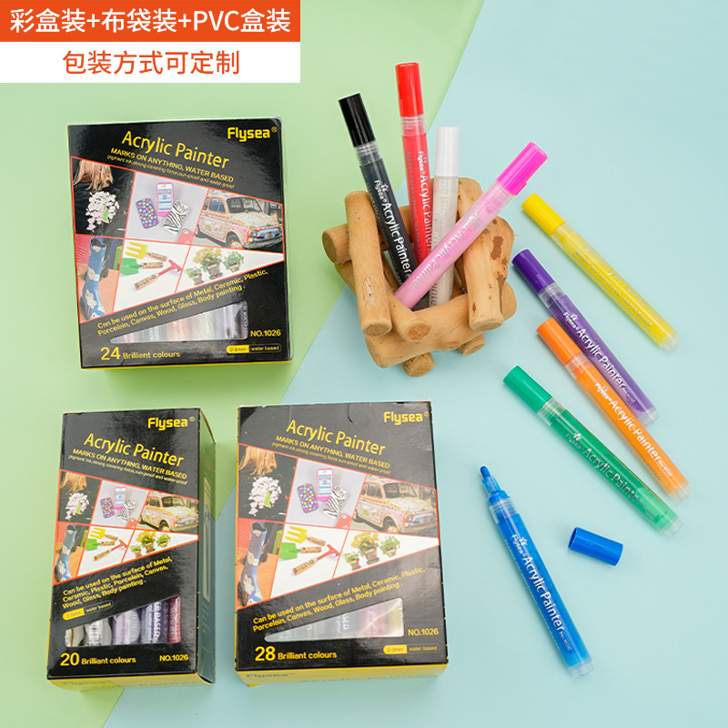 Color pintura a base de agua pintura pluma 80 color cerámica graffiti pluma traje cabeza grande gancho línea marcador acrílico marcador pluma