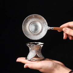 Tea strainer, tea filter mesh, tea leaf infuser, alloy tea set accessory, tea-brewing funnel, tea maker for wholesale, slotted spoon for separating tea leaves
