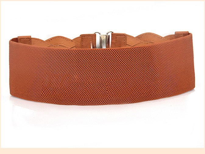 Basic Solid Color Alloy Elastic Band Women's Woven Belts display picture 2