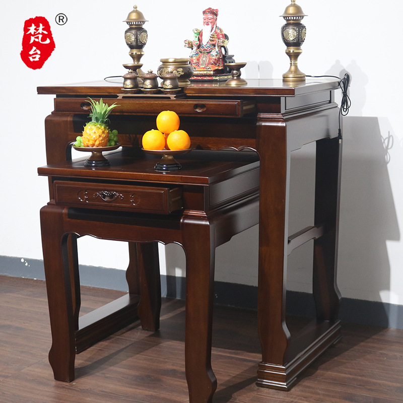 Factory Direct supply solid wood desk Buddha table home desk God table Middle Hall Buddha table fairy table God of Wealth table mortise craft