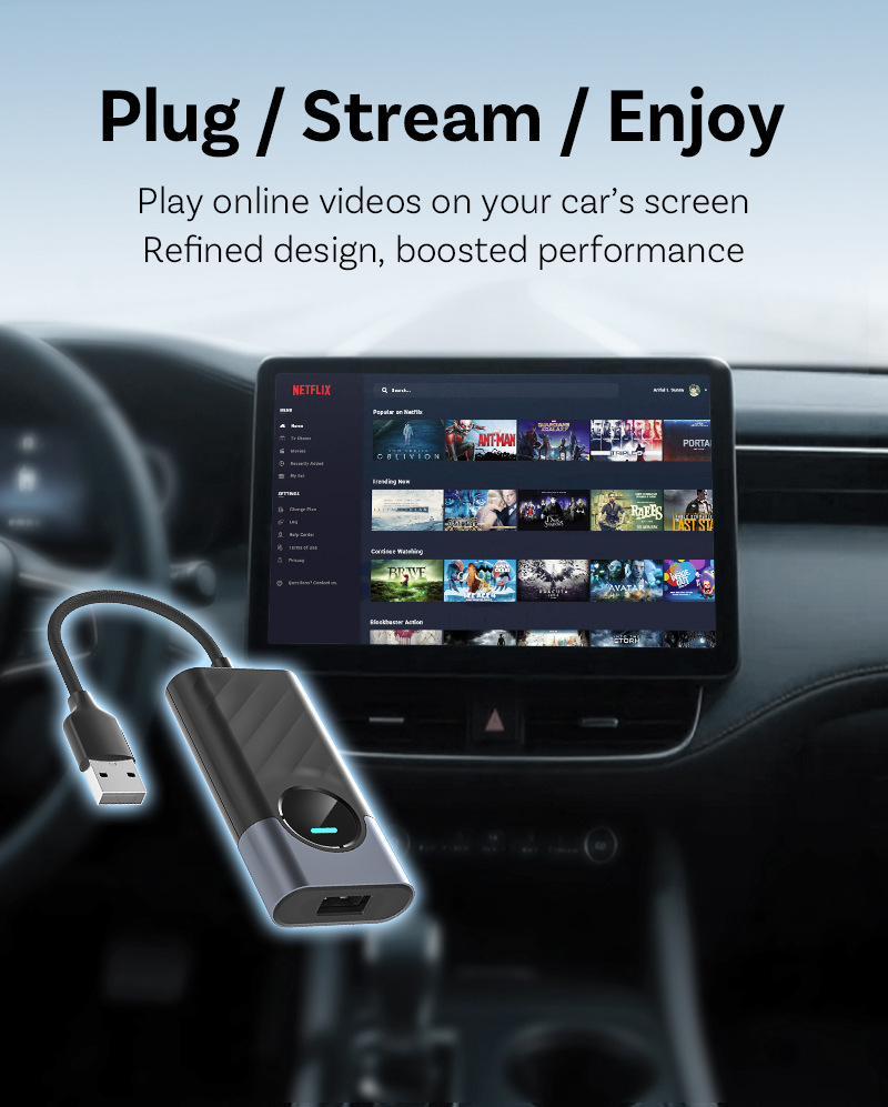 Cross-Border Wired to Wireless Carplay Box Android Auto Car-Machine Interconnection Module Carplay Box