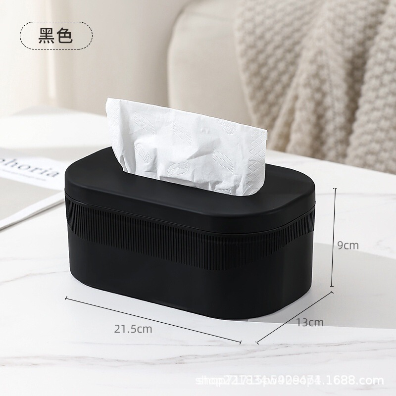 クリエイティブデスクトップリビング大容量高颜値収纳ティッシュボックスプラスチック家庭用ナプキンペーパー抜きの収纳ボックス|undefined