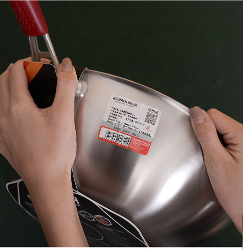 Konbach Hansa wok household 304 stainless steel honeycomb flagship store sixth generation non-stick induction cooker