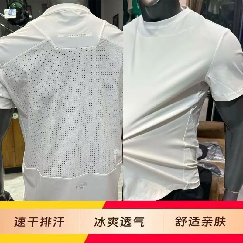 T-shirt de manga corta marca de moda masculina de verano suelta manga de cinco puntos 2026 nueva tendencia en línea in simple impresión superior