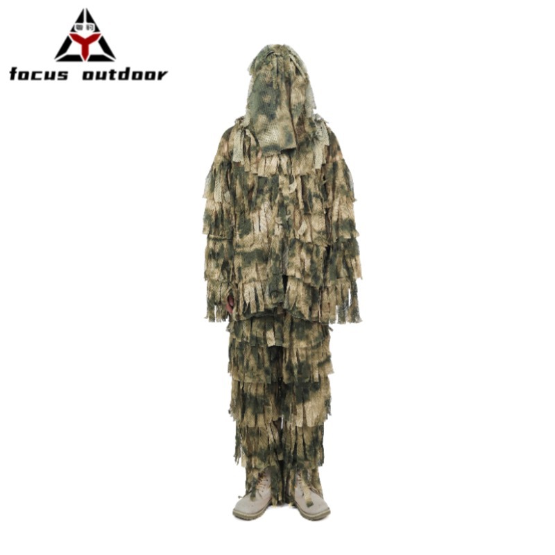 Ropa de camuflaje multi-terreno al aire libre entrenamiento de camuflaje invisible observación de aves de larga distancia fotografía de disparo CS Geely ropa mayorista