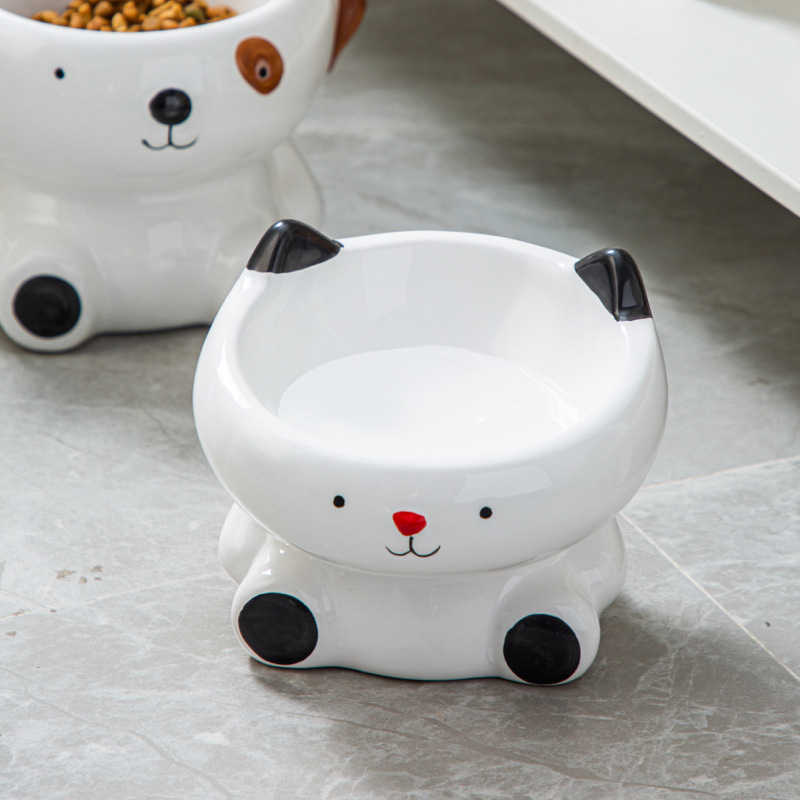 Tazón de gato tazón de comida para gatos tazón de cerámica para mascotas tazón de arroz cuenco Copa anti-golpe protección del cuello cachorro tazón de comida animal
