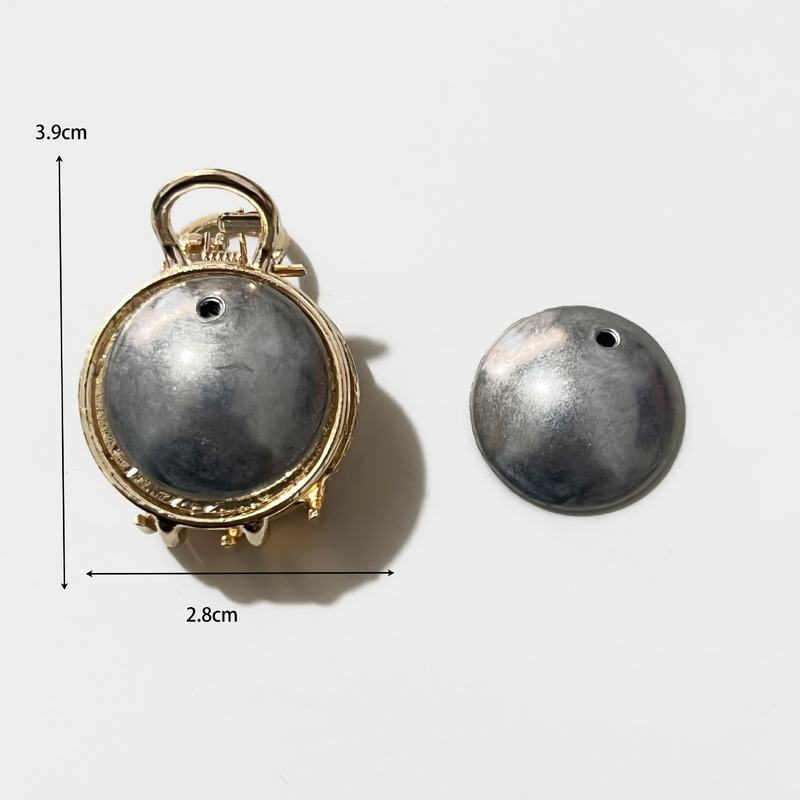 DIY ジュエリーアクセサリー合金レザー宋錦ヘアピンベース幾何学的な溝カモノハシクリップ前髪サイドクリップヘアアクセサリー|undefined