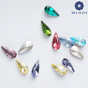 Factory Direct Sales K9 Pointed Bottom Water Drop Teardrop Jewelry Diamond Nail Art Special-Shaped DIY Accessories Glass Material Wearable Nails
