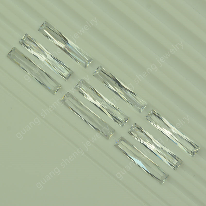 Wholesale White Extended Rectangular Artificial Zircon Loose Stones, Elongated Rectangular Gemstone Accessories Wholesale White Extended Rectangular Artificial Zircon Loose Stones, Elongated Rectangular Gemstone Accessories