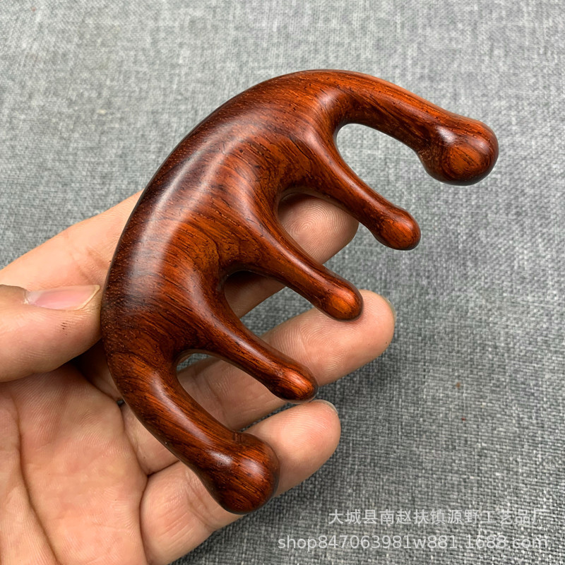 卸売り緑檀マッサージ櫛工芸木櫛頭経絡櫛紫檀多機能マッサージ櫛手作り檀木櫛|undefined