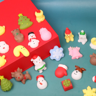 Amazon Christmas pinch music TPR soft rubber ball Christmas tree snowman elderly children small toys