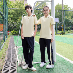 Summer School Uniforms, Junior High School Students' Cotton Short-sleeved Suits, High School College Students' Class Uniforms, Sportswears, Military Training Uniforms, Graduation Uniforms