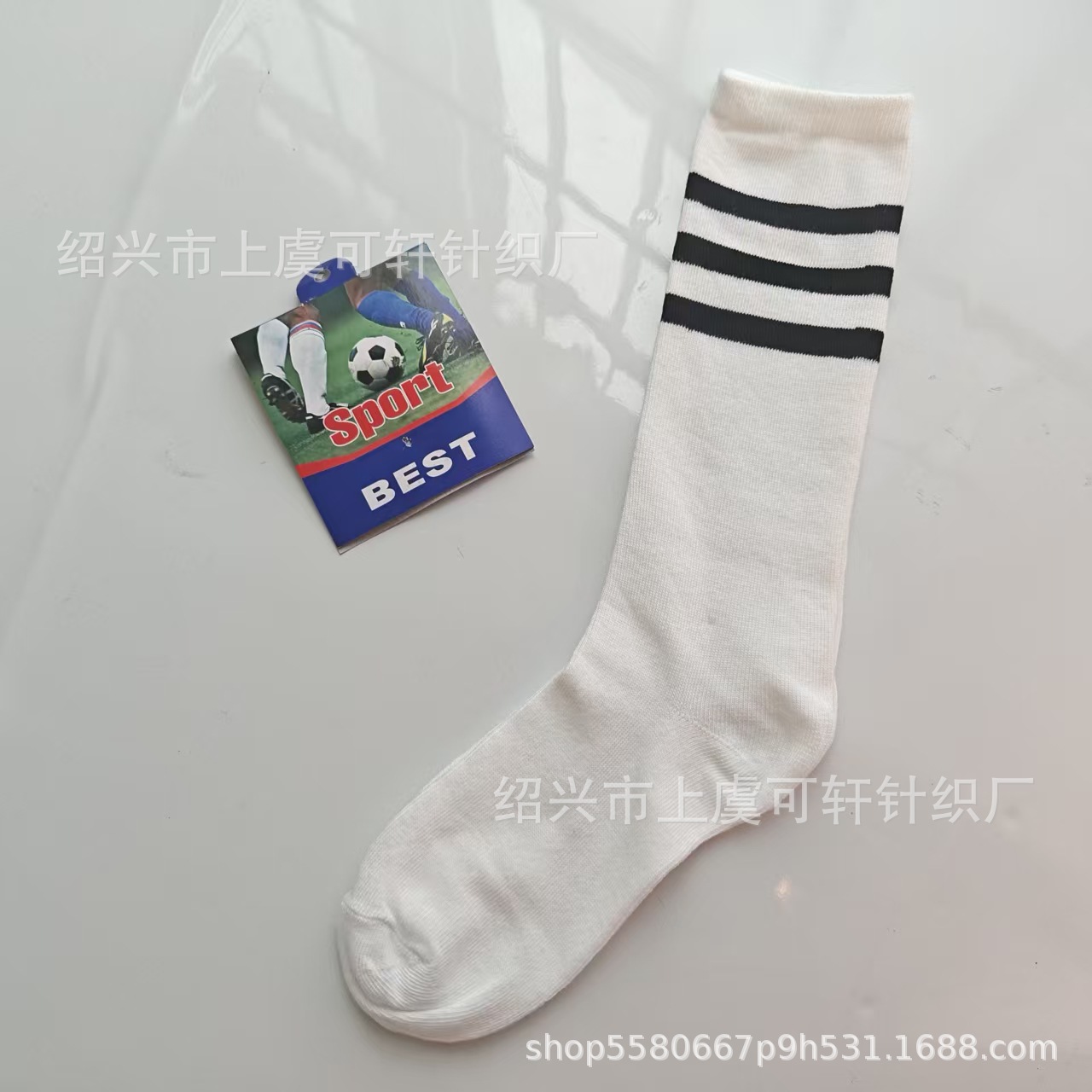 Cross-Border Wholesale from Manufacturers: Four-Season Striped Football Socks, Casual Cotton Sports Socks, Foreign Trade Cotton Mid-Tube Socks, Men's and Women's Socks