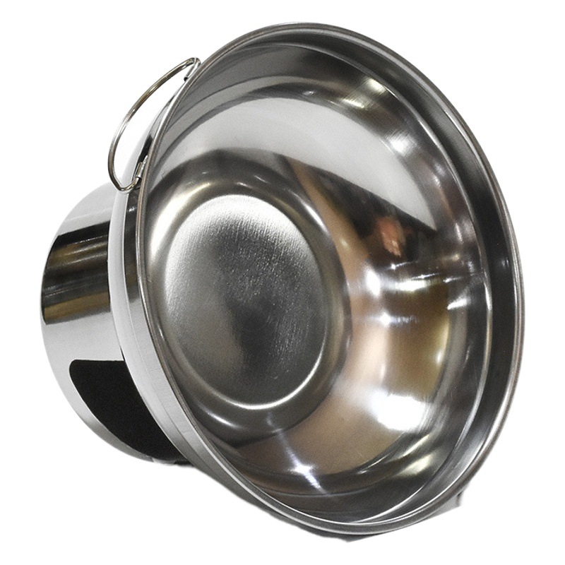Cross-Border Supply Stainless Steel Alcohol Buffet Stove Can Be Added with Charcoal Alcohol Food Heating Container for One Person Small Hot Pot
