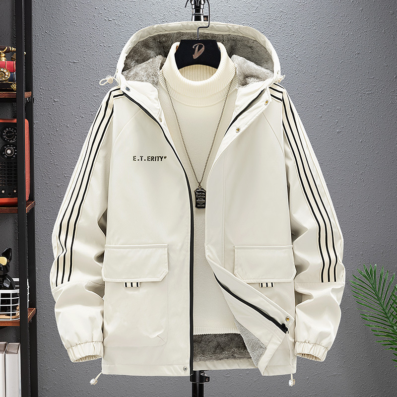 Vêtements d'extérieur surdimensionnés en automne-hiver 2024, nouveaux vêtements amples pour hommes avec des vêtements de travail en peluche et épais, veste grande taille_voghion.com