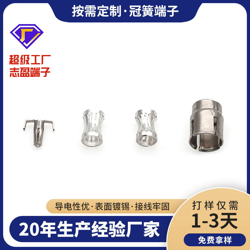 ステンレス鋼製金具パンチングマシン付属品、爪状スプリング端子、新エネルギー充電柱用スプリング、オス・メスピン、クラウンスプリング、斜めスプリング|undefined