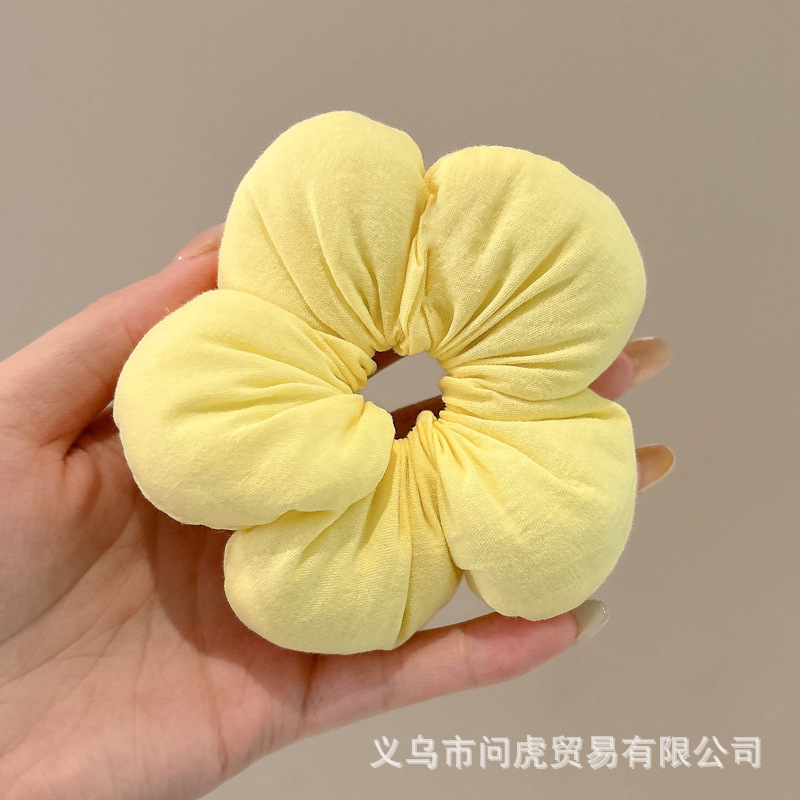 韓国風高級白い大腸ヘアバンドゴムバンド女性のヘアアクセサリー 2025 新しいボールヘアロープ|undefined