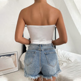 Сексуальный короткий бюстгальтер-топ, бретели без рукавов, кружевная майка топ, европейский стиль, (Трансграничная торговля), без лямок