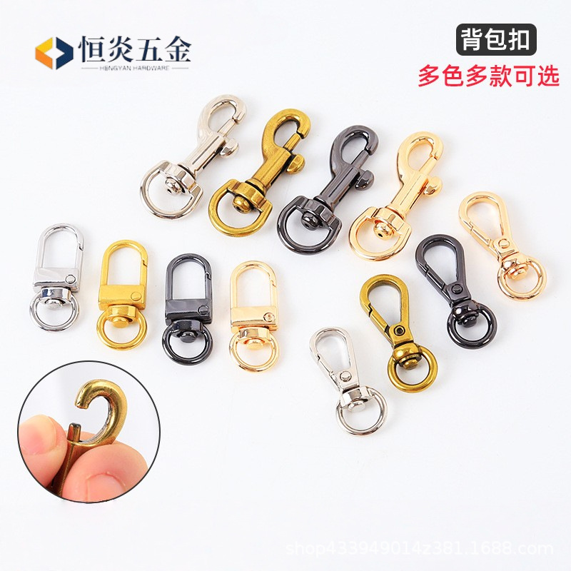 Colorful Spring-Loaded Bag Clasps, Detachable Hooks, Screw Hooks, Shoulder Strap Buckles, Strap Clips, Leather Bag Buckle Accessories