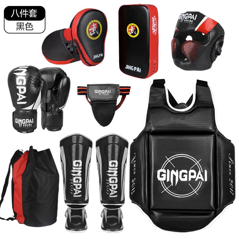 Sanda protective gear boxing muay thai fighting adult children's complete set of boxing training head guard leg guard chest crotch guard suit