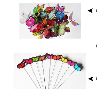 Decoración de mariposa 3D de PVC, enchufable, de una o doble capa, para jardín, fiesta y exteriores