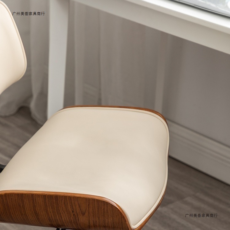 Silla de computadora de lujo ligera silla de escritorio de dormitorio pequeña silla de escritorio de madera maciza silla giratoria confortable silla de elevación silla de oficina