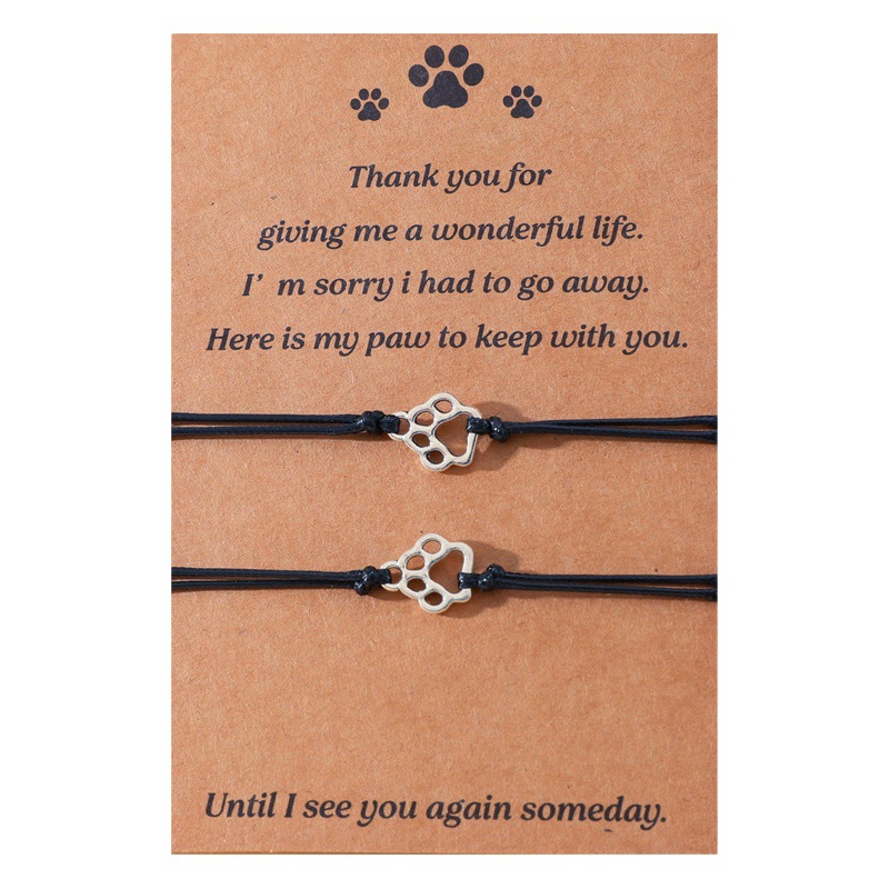 Cross-border bracelet Europe and the United States for creative multi-color line cat claw imprint hand-woven blessing bracelet friendship hand rope