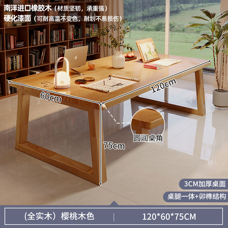 Escritorio de madera sólida para dos personas, escritorio de estudio, escritorio de computadora, escritorio de escritorio