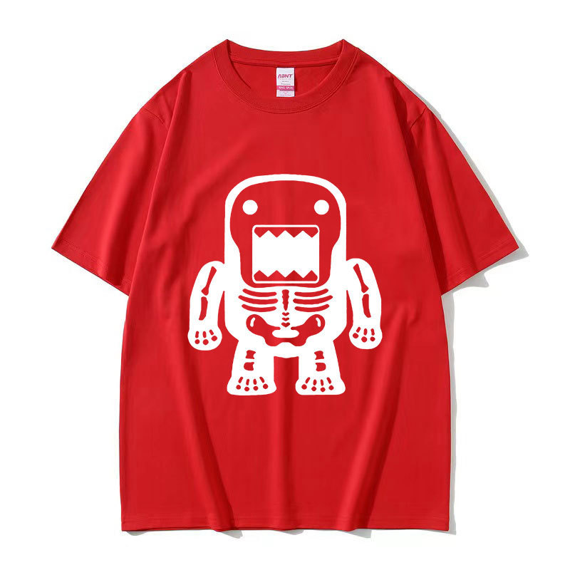 Domo Kun Funny Meme T-Shirt Men's Vintage Fashion O-Neck Sho