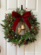 圣诞礼物圣诞花环50-80CM门挂橱窗酒店商场前台室内室外创意挂件