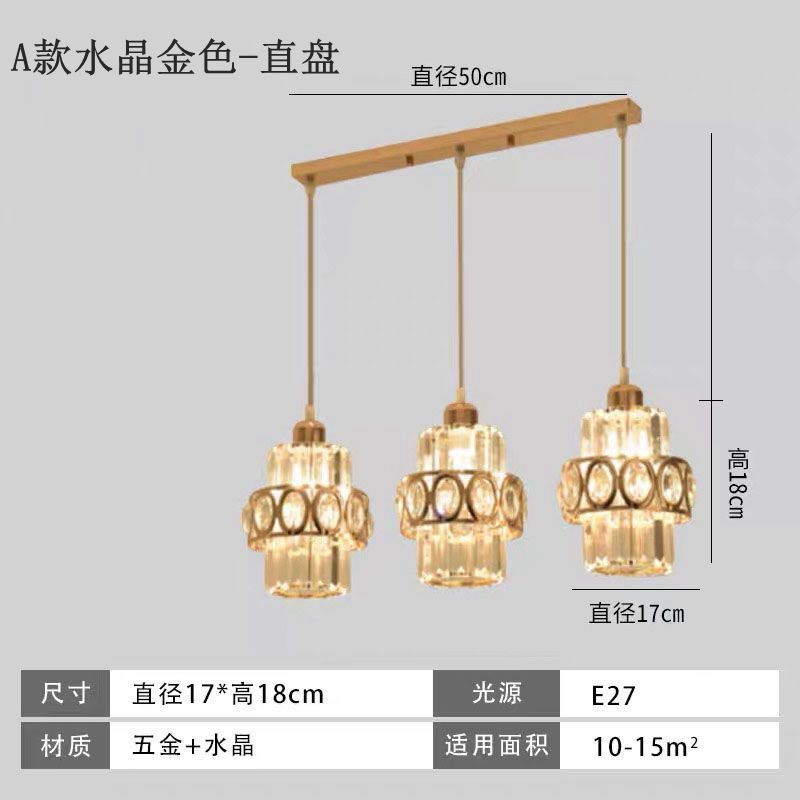 Araña de comedor, barra de bar simple moderna de tres cabezas, mesa de comedor creativa, dormitorio, personalidad, sala de estar, comedor, iluminación nórdica atmosférica