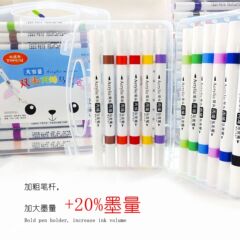 メーカー卸売トポス8010大容量ダブルヘッドアクリルマークペンカラフル学生絵画箱入り