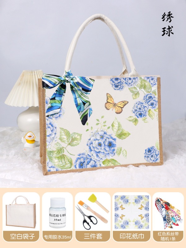 Butterfly Buttle Bag DIY 素材バッグ キャンバスバッグ Butterfly Buttle ポータブル 教師の日ウォームアップ|undefined