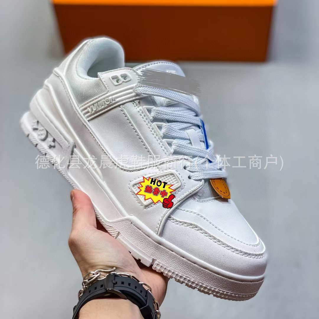 Ventas directas de fábrica de Guangzhou Traienr zapatillas deportivas mujer cemento blanco negro mezclilla plataforma zapatos casuales hombres y mujeres con el mismo estilo