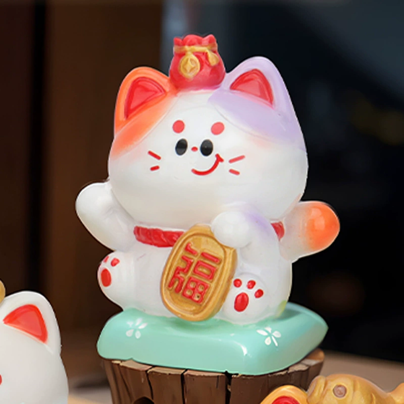 Новый милый питомец-фигура котенок стикеры Meow, защитная коробка, творческие настольные украшения, декоративные подарки на праздники