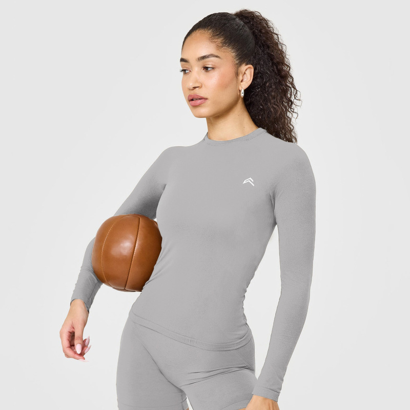 Oneractive スポーツ長袖高弾性タイトヨガトップ高品質ヨガ服トレンディなブランドフィットネス長袖|undefined