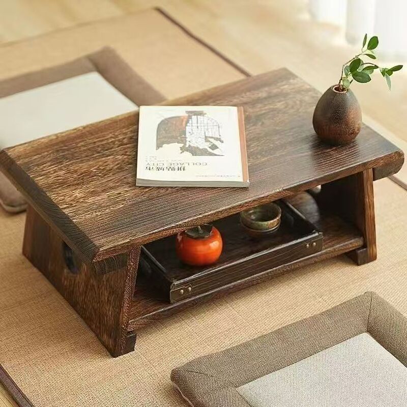 実木のお米のテーブルは窓の小さいテーブルの茶台の日本式のオンドルのいくつかのベランダのテーブルのお茶のいくつかの家庭用の小さいお茶のテーブルで折り畳みます。|undefined