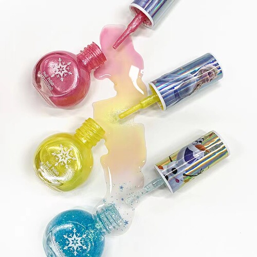 Disney Frozen Elsa Princess Water-based Peel-off Nail Polish Set Toy for Children and Little Girls
