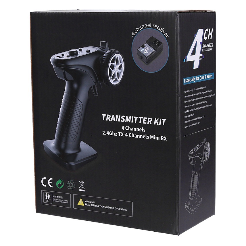 Hobbyfans GA-4H-TX canal de control remoto 2,4g modelo coche RC juguete coche barco 4 canal control pistola