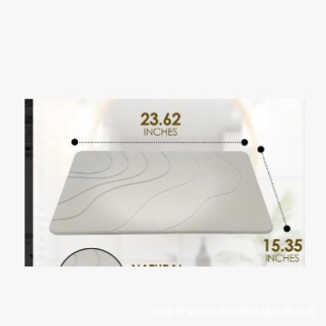 Transfronterizos rasgadas de barro de diatomita suave esterilla de suelo de baños europeos y estadounidenses antideslizante esterilla de absorción de agua alfombra cocina esterilla