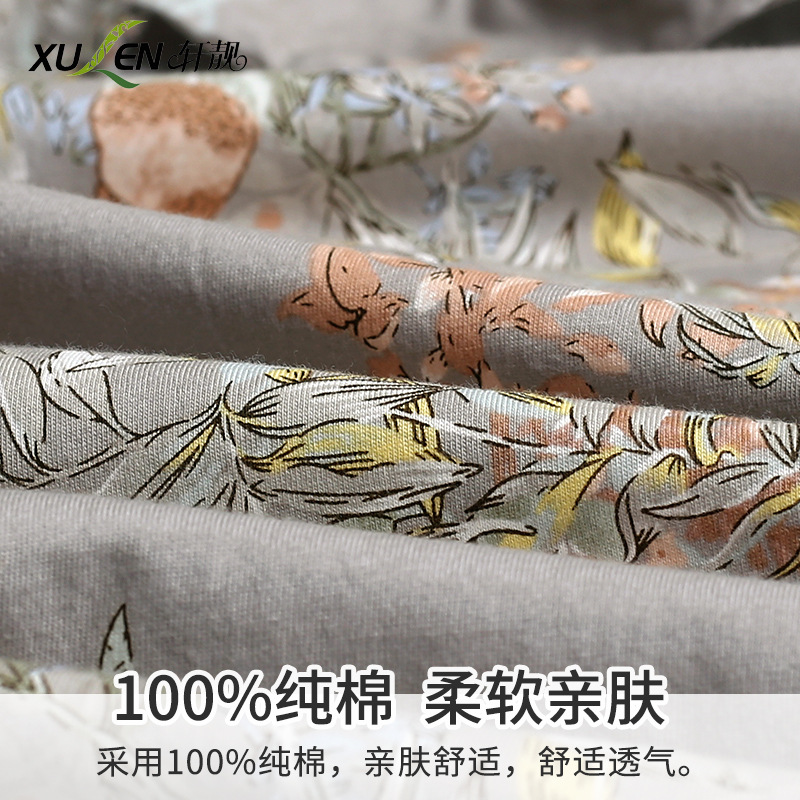 Pijamas de las mujeres primavera y otoño primavera manga larga 100% algodón Delgado homewear más tamaño suelto traje de mamá de mediana edad