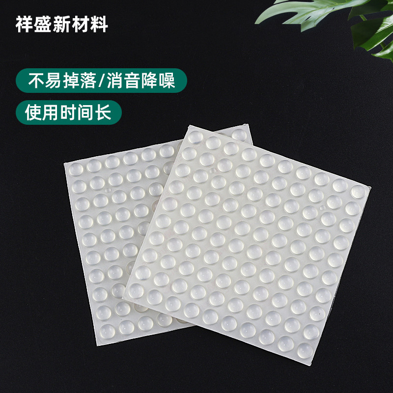 En stock autoadhesivo almohadilla de pie de silicona transparente mesa y silla antideslizante almohadilla anticolisión gabinete silenciador almohadilla de goma cojín de presión resistente al desgaste