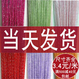 线帘加密银丝婚庆道具装饰流苏门帘挂帘客厅隔断帘玄关吊顶帘子